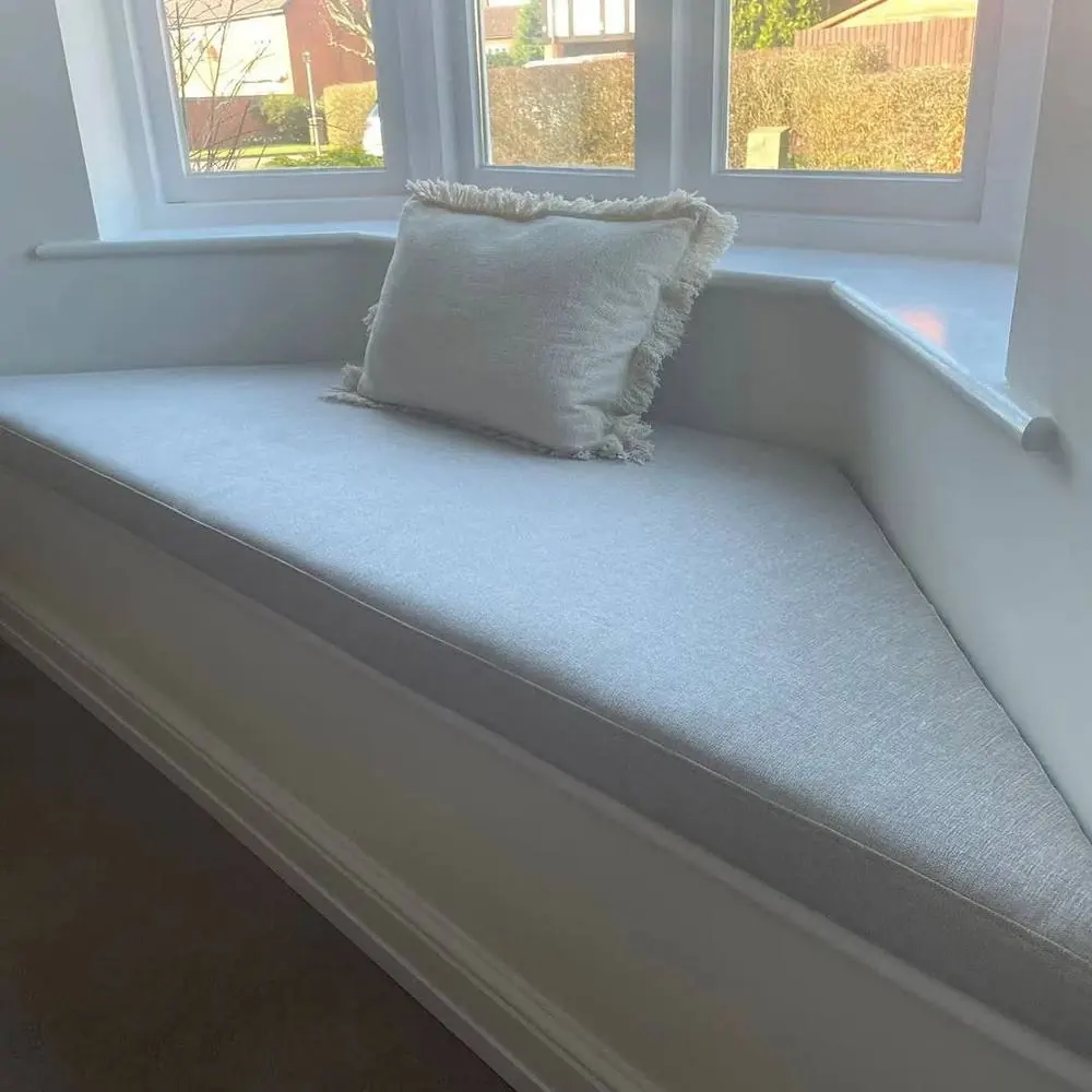 Finished painted bay window storage seat